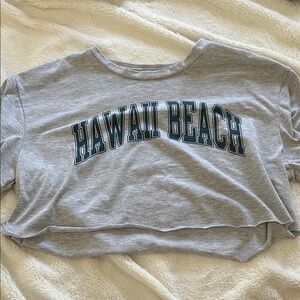 Gray Hawaii Beach Crop Top